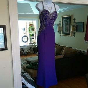 B. Barbara vintage flared bottom purple dress
